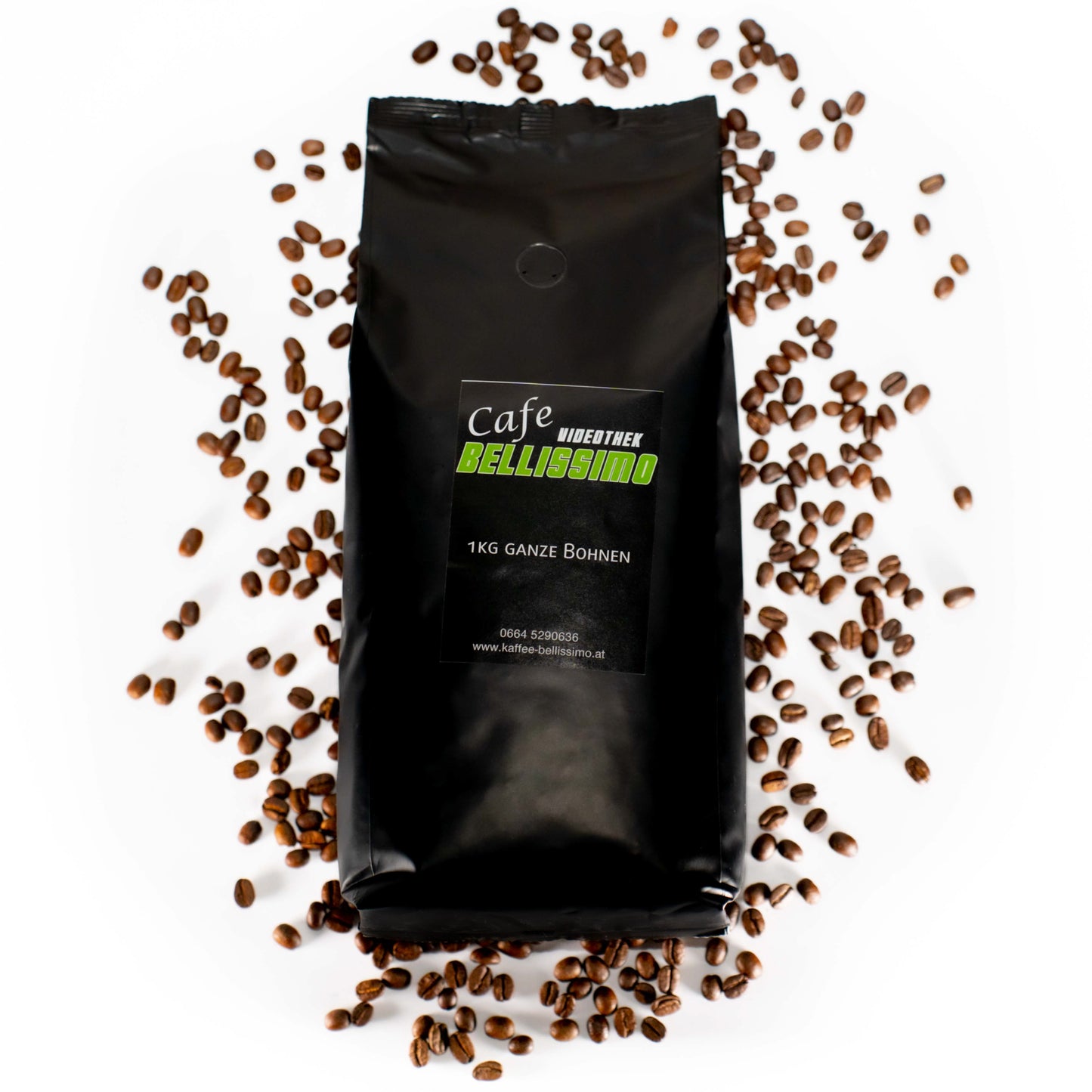 1kg ganze Bohnen Bellissimo Kaffee