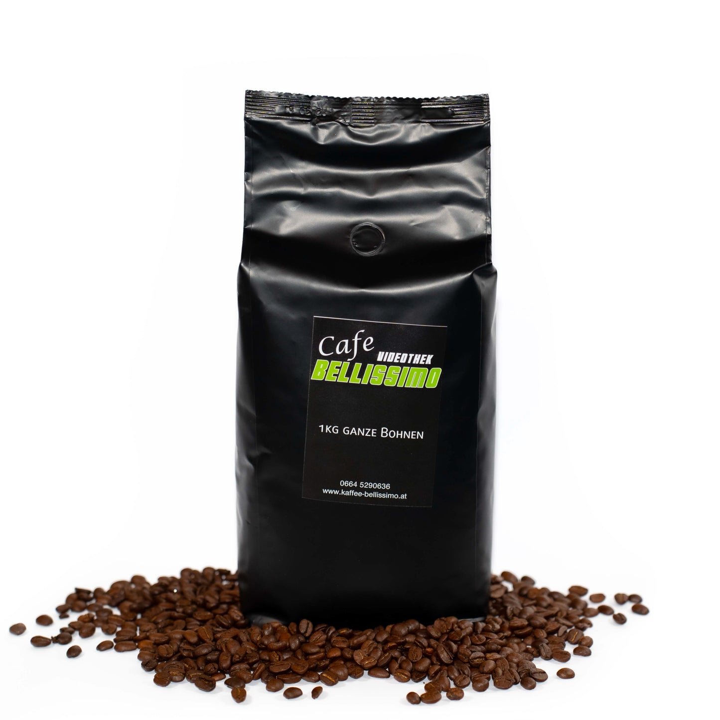 1kg ganze Bohnen Bellissimo Kaffee